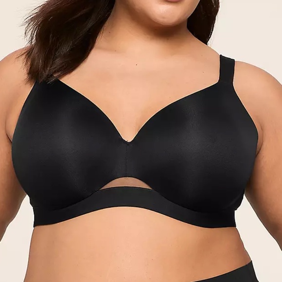 Bra 48DDD Lane-Bryant Cacique Black Comfort Bliss No Wire Full Coverage Plus New - Picture 1 of 6